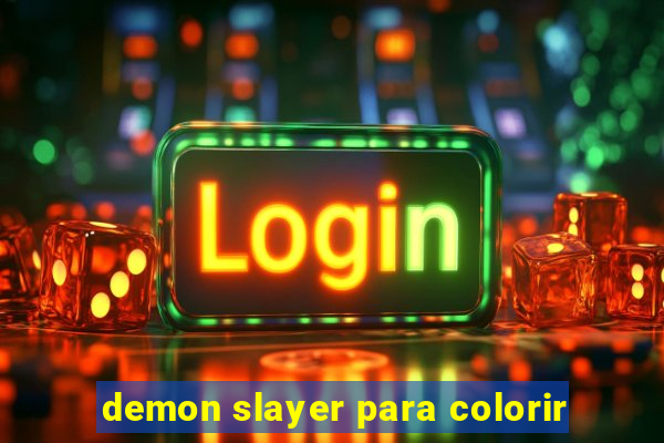 demon slayer para colorir